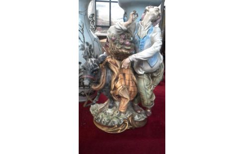 ESTATUA ITALIANO HOMBRE MET, , ASNO PORCELANA