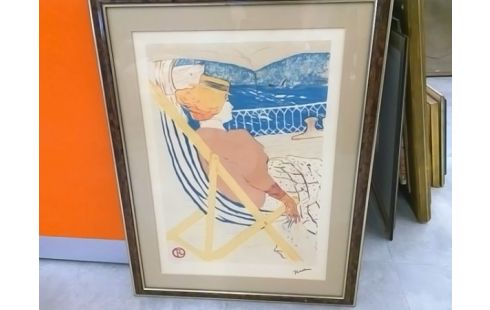 LITHOGRAPHIE LA PASSAGERE T LAUTREC 55/275 + CERTIFICAT
