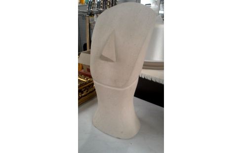 STATUE ABSTRAIT BLANCHE CIMENT