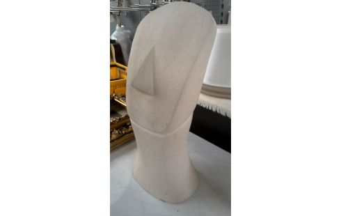 STATUE ABSTRAIT BLANCHE CIMENT