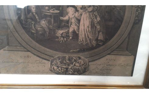 GRABADO, , MARCO DORADO