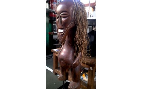 BEELD CONGO HOUT SNIJWERK SONGYE FETISH