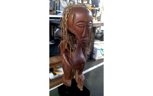 BEELD CONGO HOUT SNIJWERK SONGYE FETISH