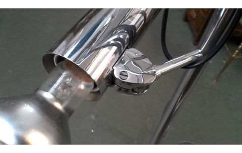 LAMP STAAND CHROOM VINTAGE 3 LAMPEN