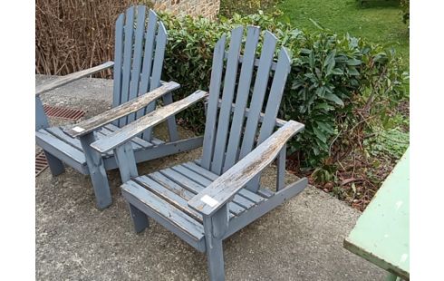 FAUTEUIL BOIS PATINE GRIS DE STYLE