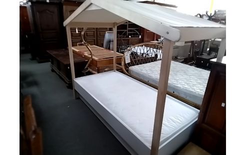 LIT ENFANT CABANE 90X190 +TIROIR (ABÎMÉ)