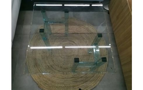 TABLE BASSE Verre trempé Roche bobois