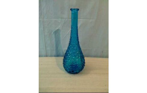 VASE GLAS BLAU ITALIEN BLÄSCHEN VINTAGE