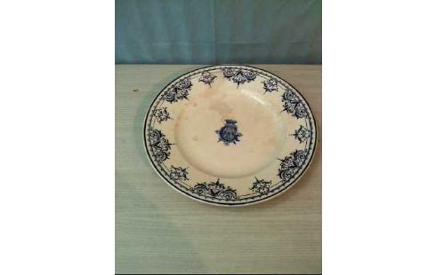 TELLER KERAMIK BLAU WEISS <SARREGUEMINE>