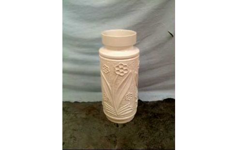 BODENVASE KERAMIK WEIß FLORAL