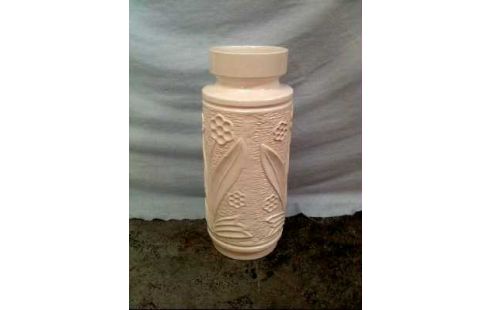 BODENVASE KERAMIK WEIß FLORAL