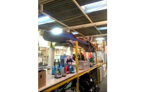 FALTBOOT BLAU/GRAU MIT TASCHE + 4 PADDEL