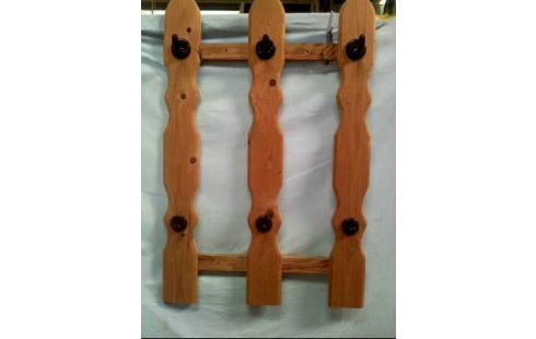 GARDEROBE HOLZ KIEFER 6-HAKEN