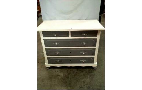 COMMODE BLANC GRIS