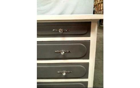 COMMODE BLANC GRIS