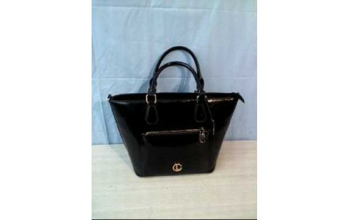 HANDTASCHE <L.CREDI> SCHWARZ LEDEROPTIK