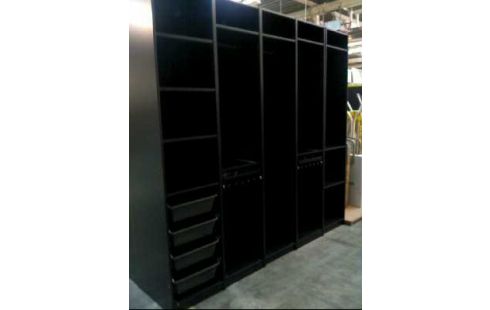 KLEIDERSCHRANK HOLZ DUNKEL SCHMAL VERSCH.