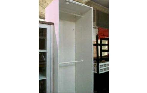 KLEIDERSCHRANK HOLZ WEISS 2-STANGEN