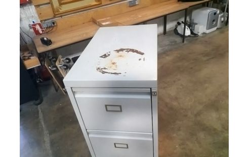 CLASSEUR RANGEMENT DOCUMENTS METAL GRIS EN L'ETAT 4 TIROIRS