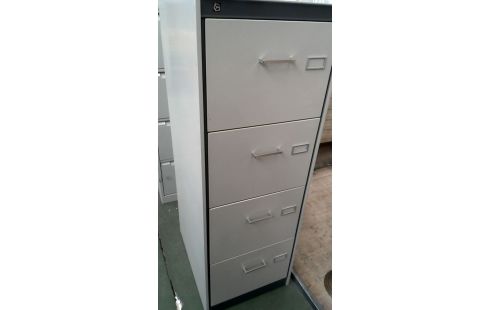 ARMOIRE DE BUREAU 4 TIROIRS GRIS METAL