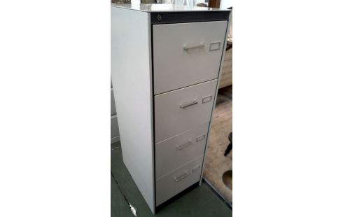 ARMOIRE DE BUREAU 4 TIROIRS GRIS METAL