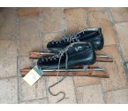 PATINS A GLACE RETRO CUIR NOIR