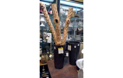 CACHE POT GRIS FONCÉ