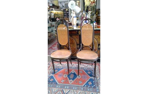 THONET STOEL  ROTAN/ZWART