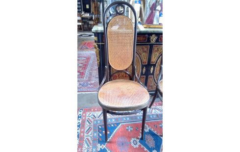 THONET STOEL  ROTAN/ZWART