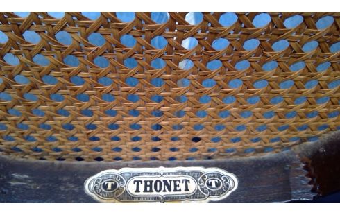 THONET STOEL  ROTAN/ZWART