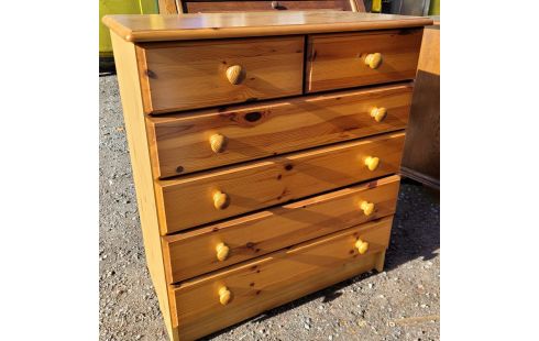 COMMODE 6 TIROIRS ASPECT PIN