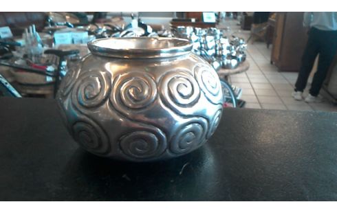ART DECO  VASE METAL ARGENTE