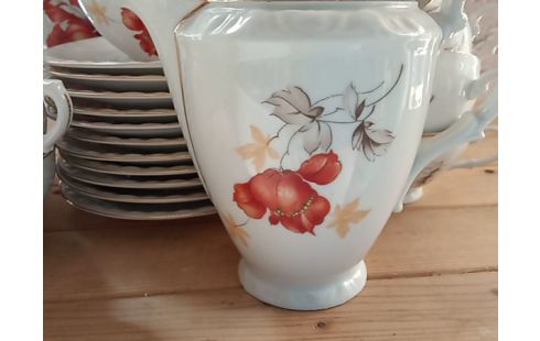 SERVICE A CAFE FLEURS ORANGE