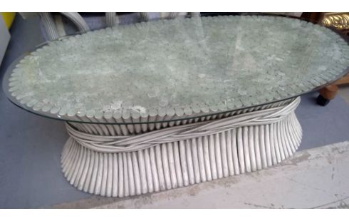 WOHNZIMMERTISCH 1 RATTAN EIS