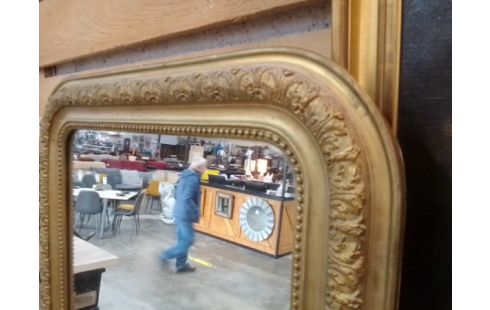 MIROIR DE CHEMINÉE CADRE DORÉ ANCIEN