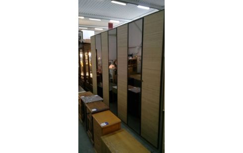 KLEDINGKAST VINTAGE DESIGN 3SPIEGELS/STOF