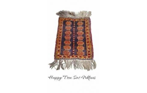 TAPIJT HANDGEKNOOPT KLEIN ORANJE GRIJS