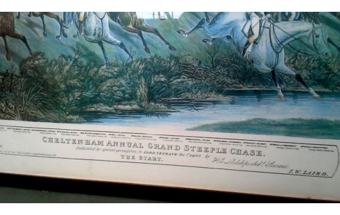 REPRODUCTIE GRAVURE ENGELS STEPLE CHASE