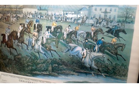 REPRODUCTIE GRAVURE ENGELS STEPLE CHASE