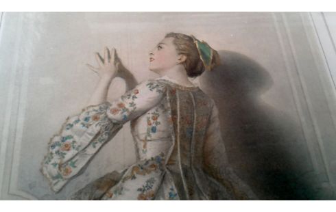 GRABADO COLOR LA UNIDAD, , MARCO DORADO