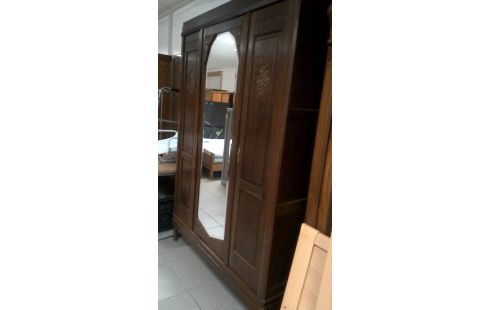 ROPERO ART DECO ROBLE, , ESPEJO BISELADO