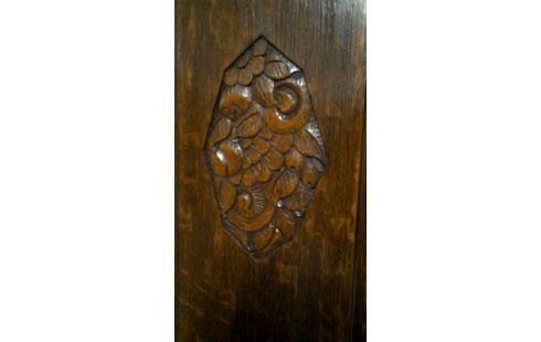 ROPERO ART DECO ROBLE, , ESPEJO BISELADO