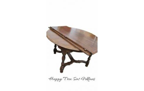 MESA DE COMEDOR REDONDO MACIZO ROBLE ALARGO