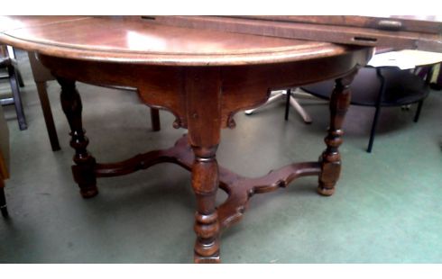 MESA DE COMEDOR REDONDO MACIZO ROBLE ALARGO