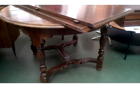 MESA DE COMEDOR REDONDO MACIZO ROBLE ALARGO