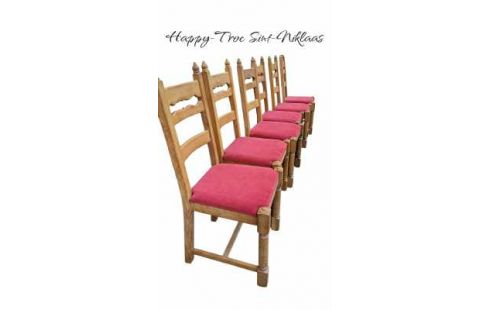 6 STÜHLE RUSTIKAL MASSIV EICHE