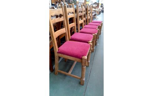 6 STÜHLE RUSTIKAL MASSIV EICHE