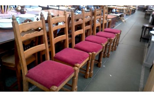 6 STÜHLE RUSTIKAL MASSIV EICHE