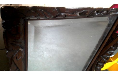 ESPEJO BISELADO ANTIGUO, , MARCO ROBLE