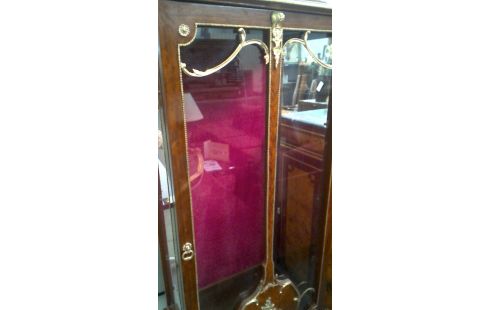 ESCAPARATE ITALIANO 1 PUERTA, , MARQUETERÍA COBRE TRAVERTINO